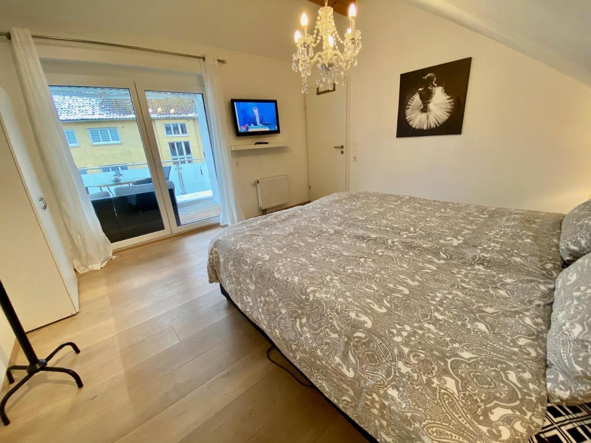 Luxurioeses Studio Im Zentrum, Balkon, Kamin, Klima Apartman Ravensburg Kültér fotó